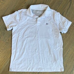 Vineyard Vines Boys White Polo with Whale Logo